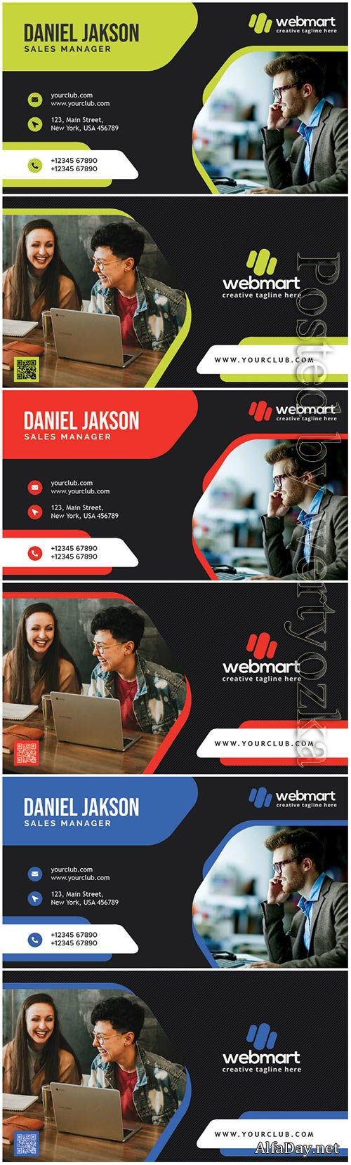 Professional Business Card Design PSD Template