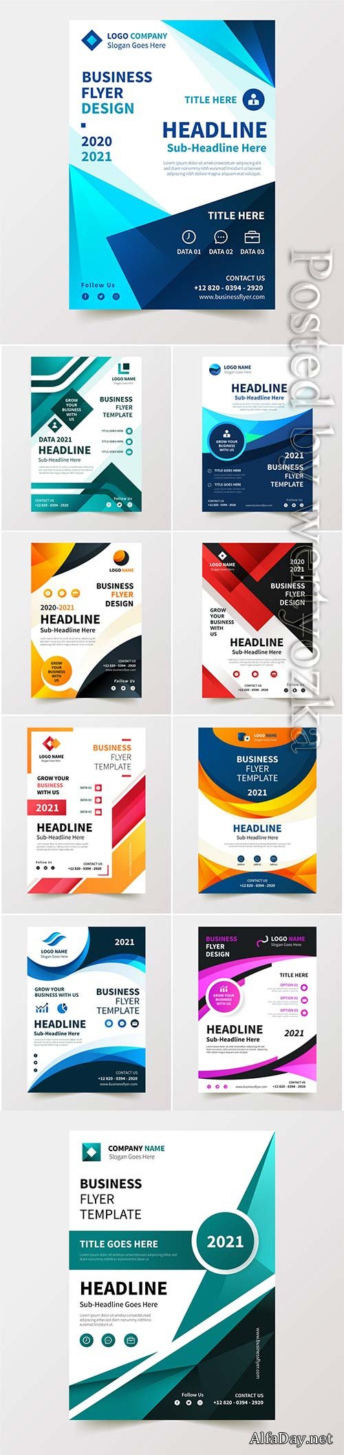 Business flyer in vector template