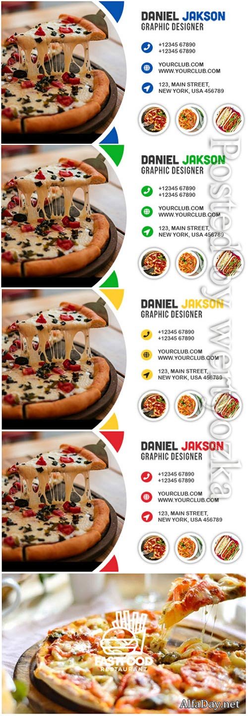 Fast Food Restaurant Business Card Design