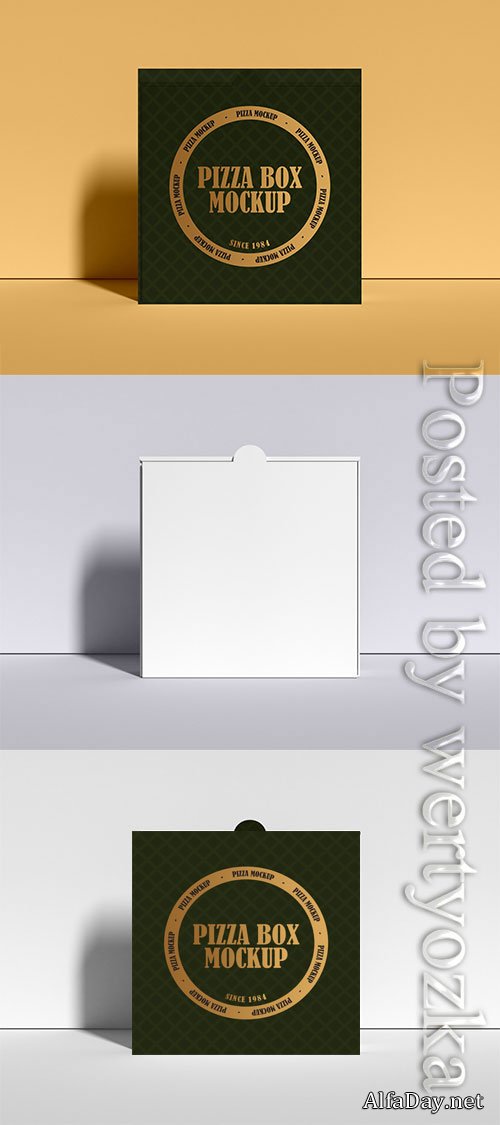 Modern Packaging Pizza Box Mockup