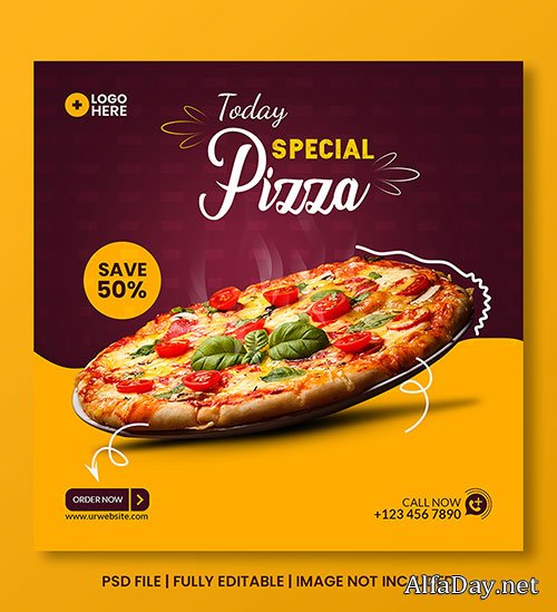 Special food discount social media post template