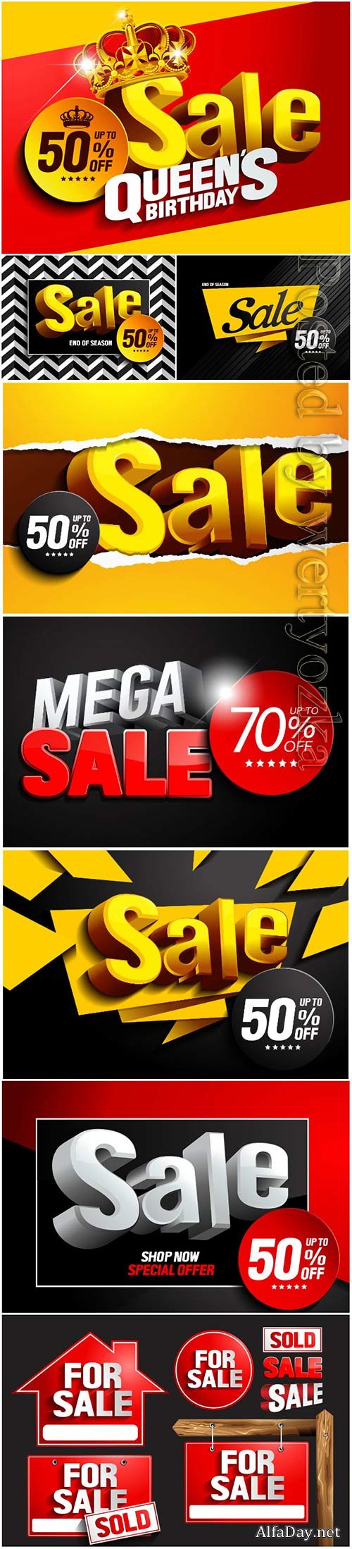 Sale with discount vector design
