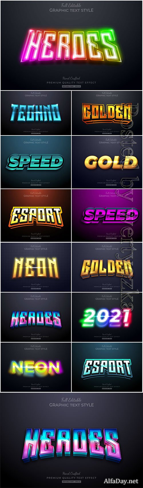 Vector premium text effect