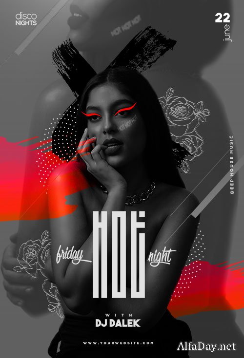 Hot Friday Night - Premium flyer psd template