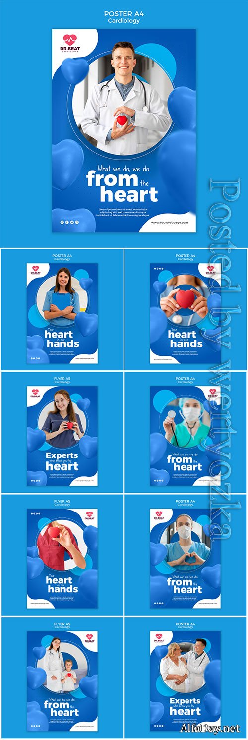 Medic poster template premium psd