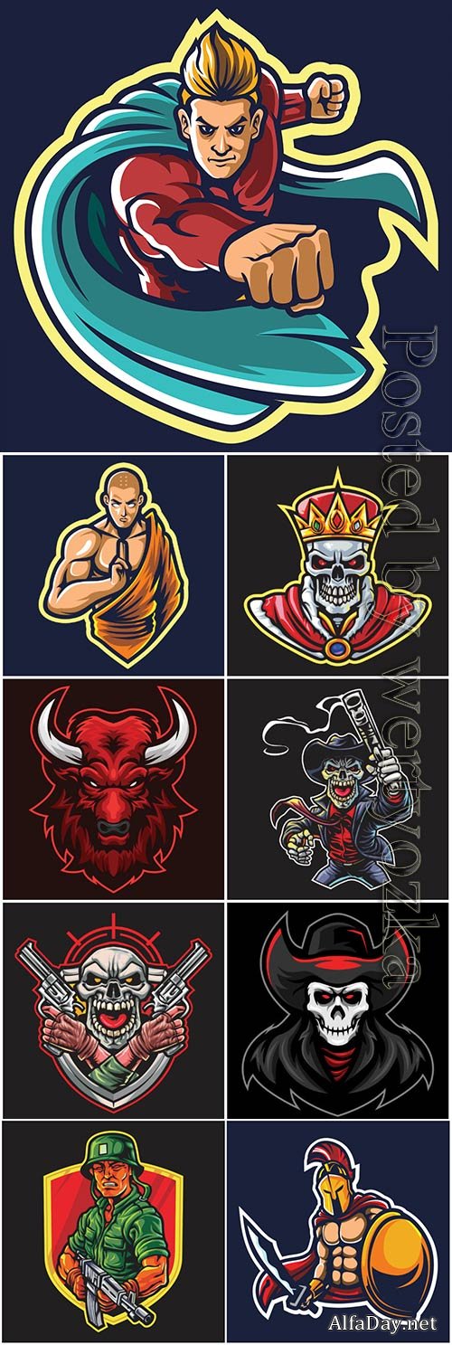 Mascot esport logo design premium vector vol 12