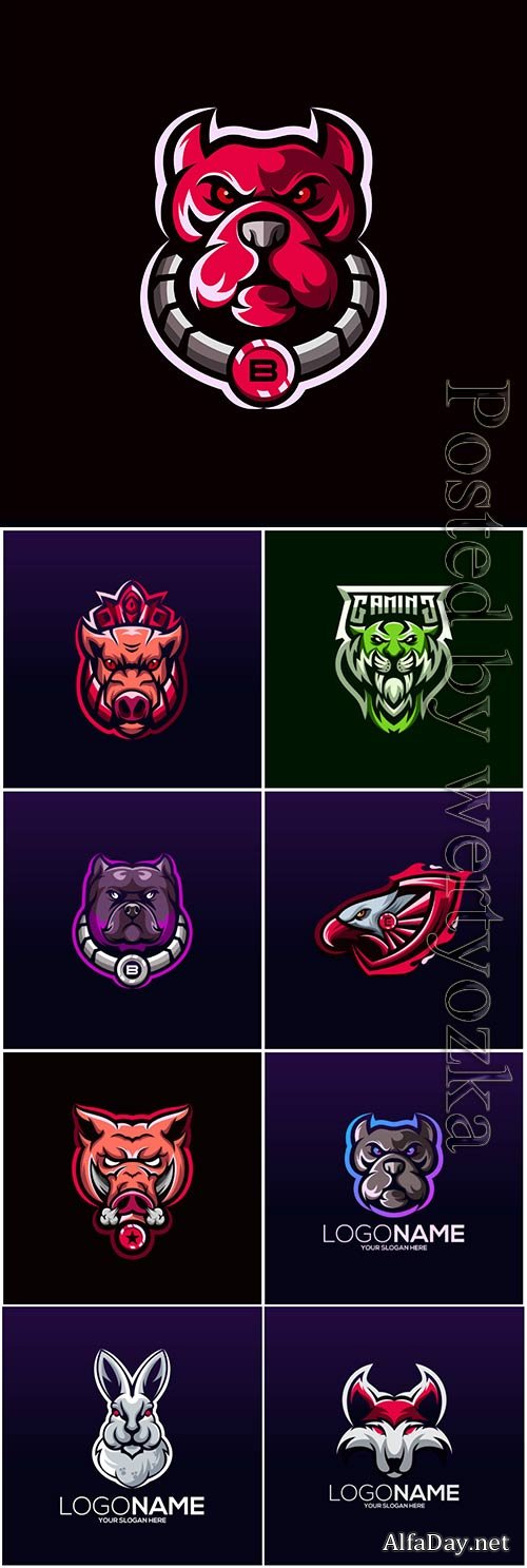 Mascot esport logo design premium vector vol 10
