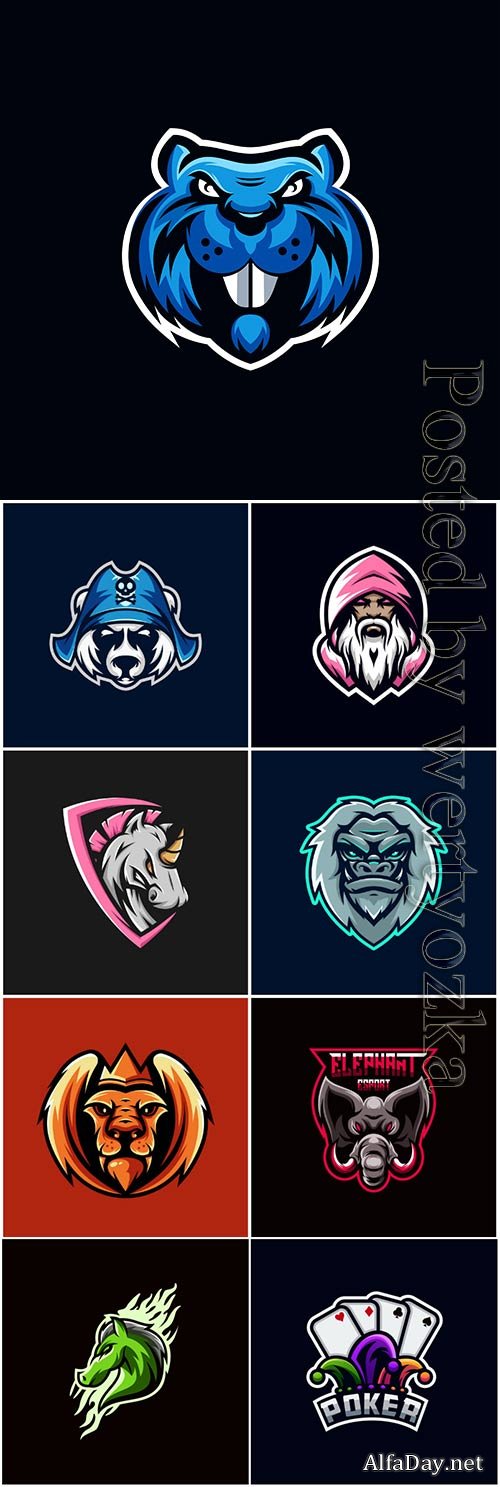Mascot esport logo design premium vector vol 9