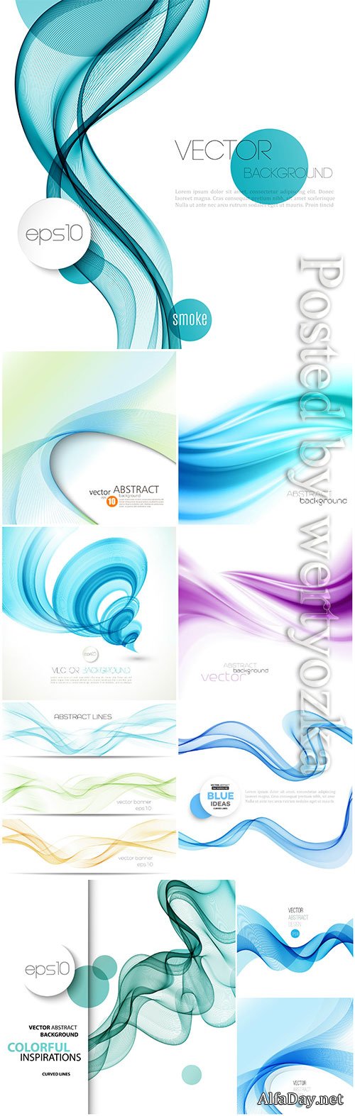 Abstract color wave design element vector background