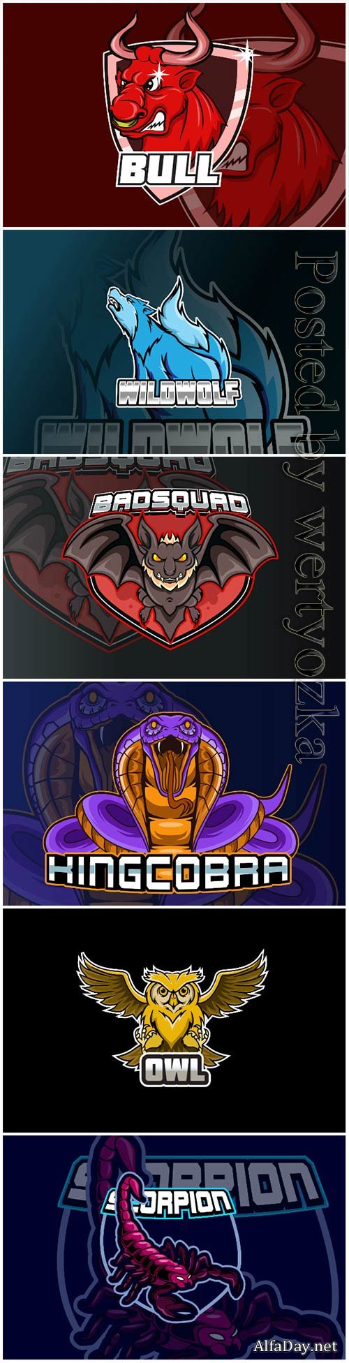 Mascot esport logo design premium vector vol 21