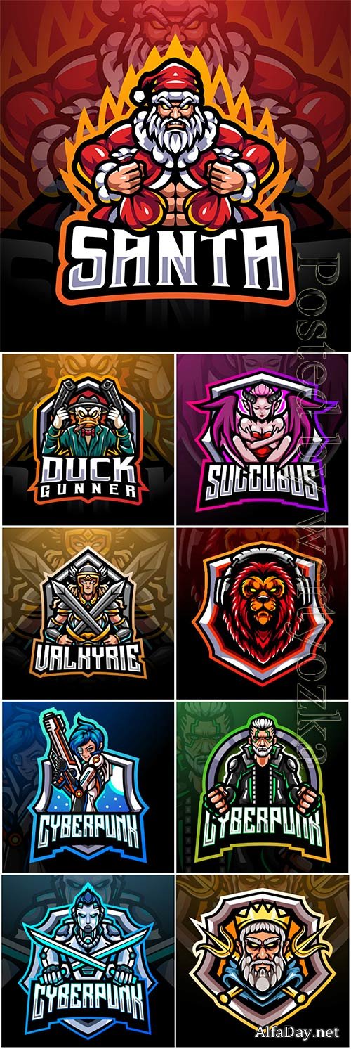 Mascot esport logo design premium vector vol 17