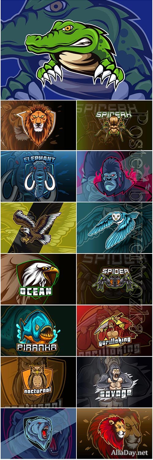 Mascot esport logo design premium vector vol 26