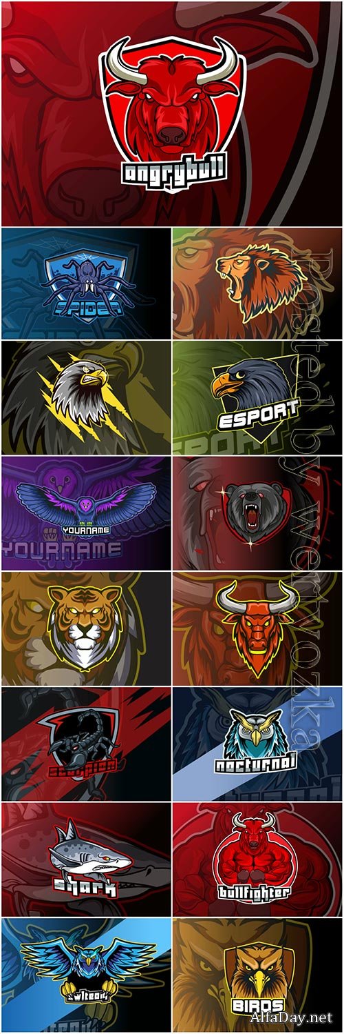 Mascot esport logo design premium vector vol 25