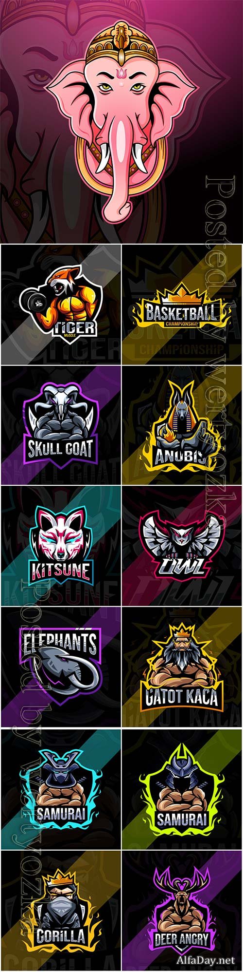 Mascot esport logo design premium vector vol 34