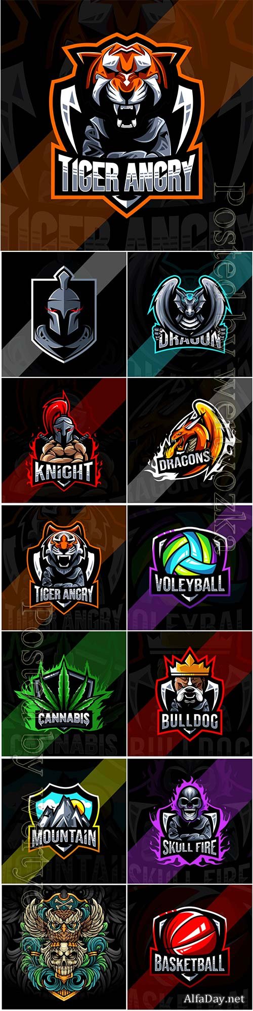 Mascot esport logo design premium vector vol 32