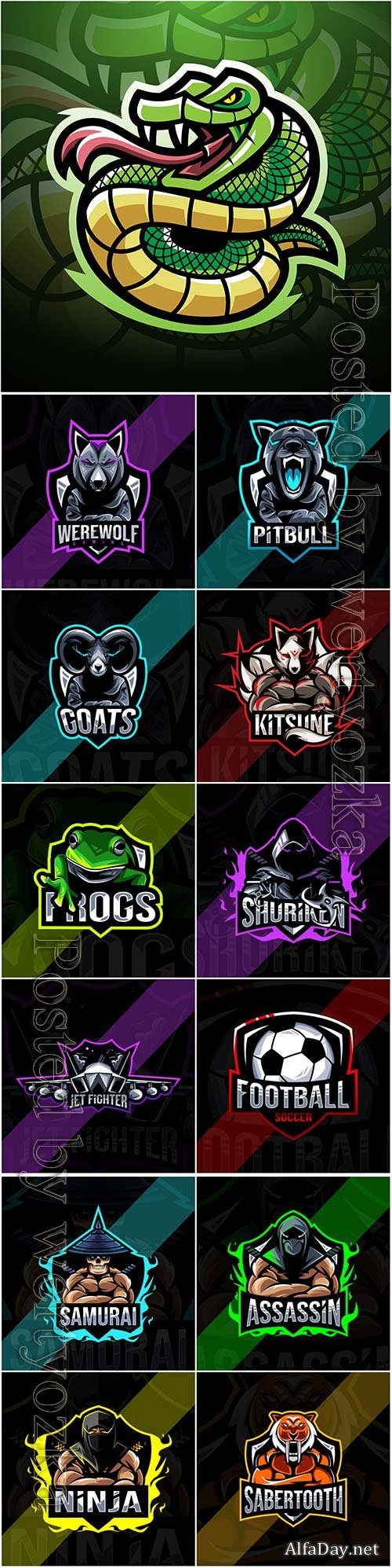 Mascot esport logo design premium vector vol 27