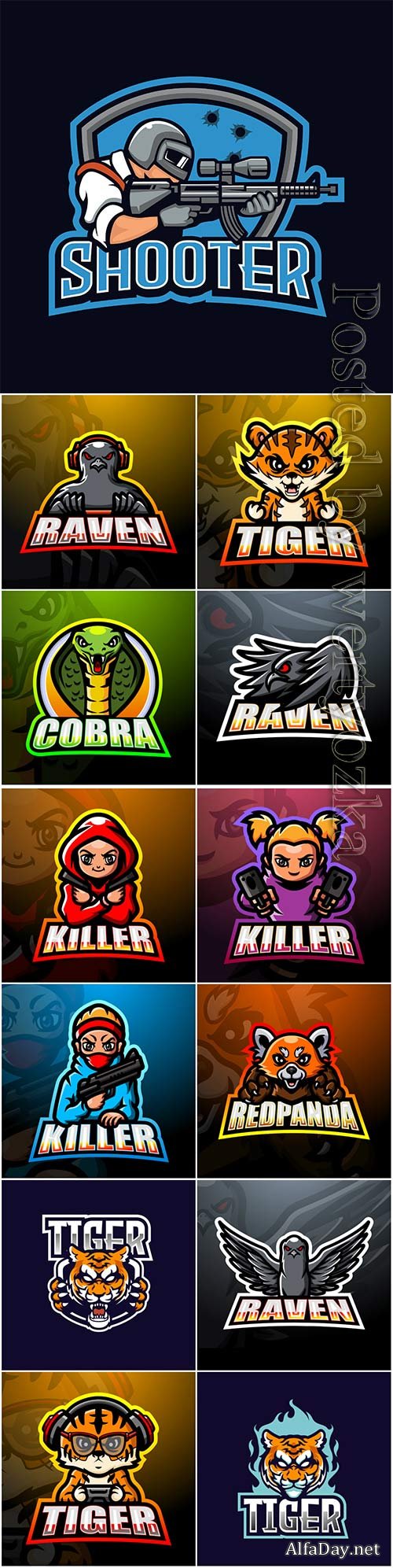 Mascot esport logo design premium vector vol 44