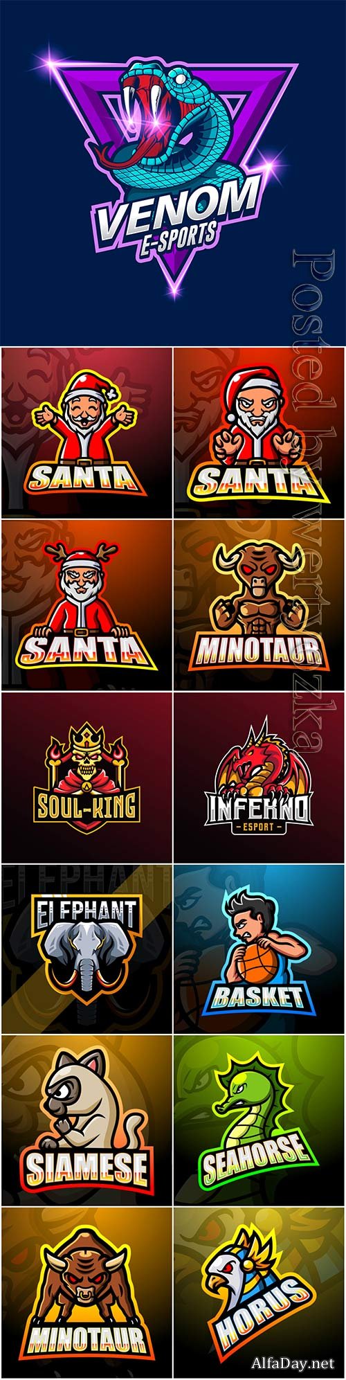Mascot esport logo design premium vector vol 42