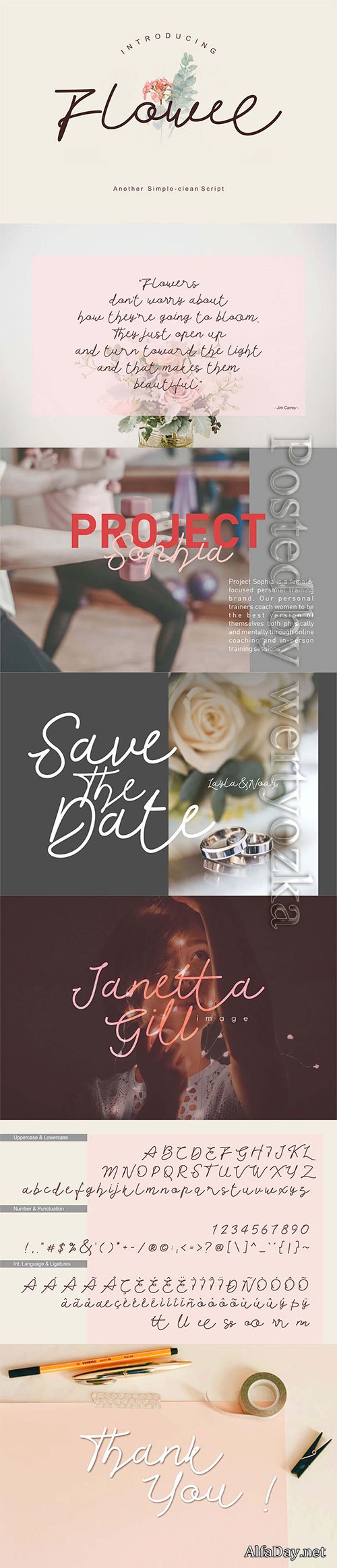 Flowee Script Font