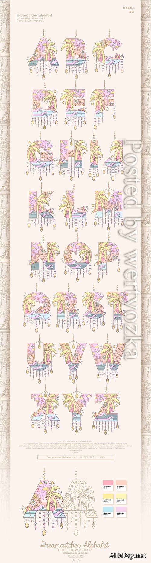 Dreamcatcher Alphabet Font