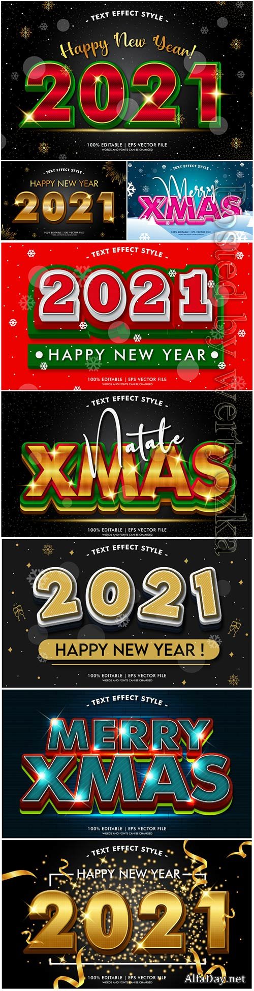 3d editable text style effect vector vol 61