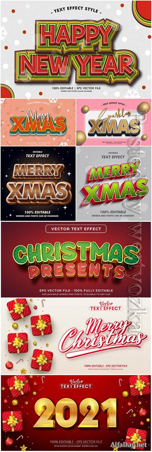 3d editable text style effect vector vol 63