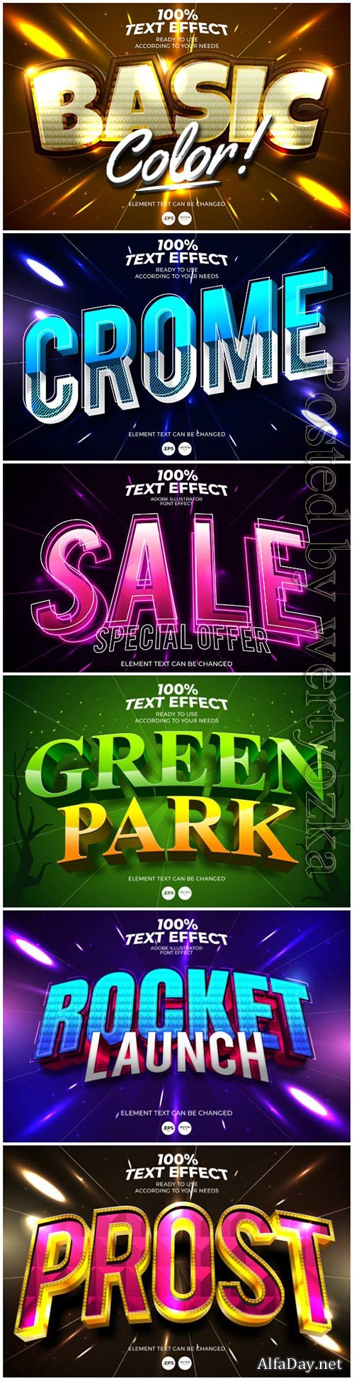 3d editable text style effect vector vol 67