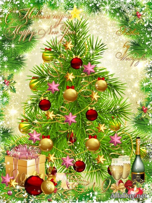 Christmas and New Year's psd source � 16