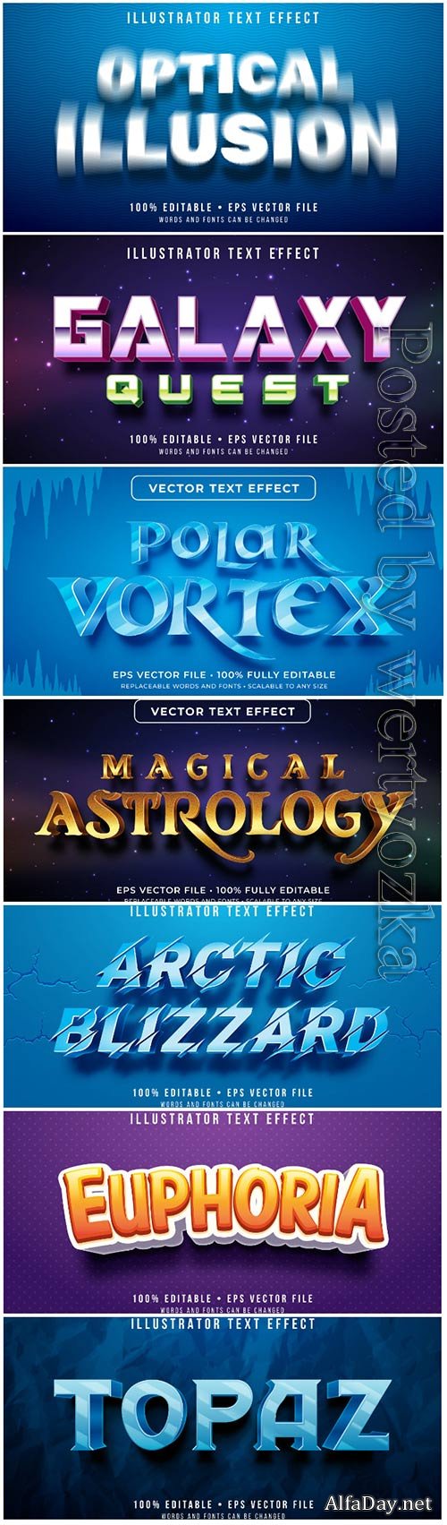 3d editable text style effect vector vol 89