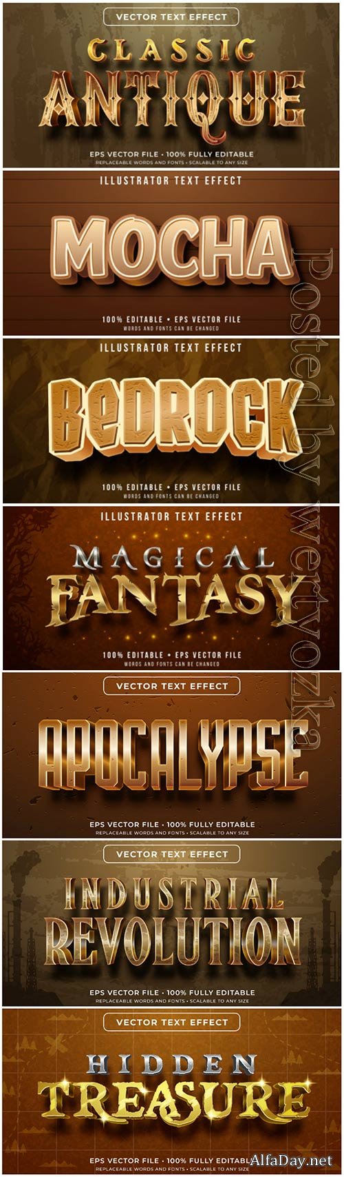 3d editable text style effect vector vol 88