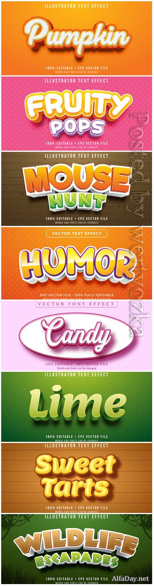 3d editable text style effect vector vol 102