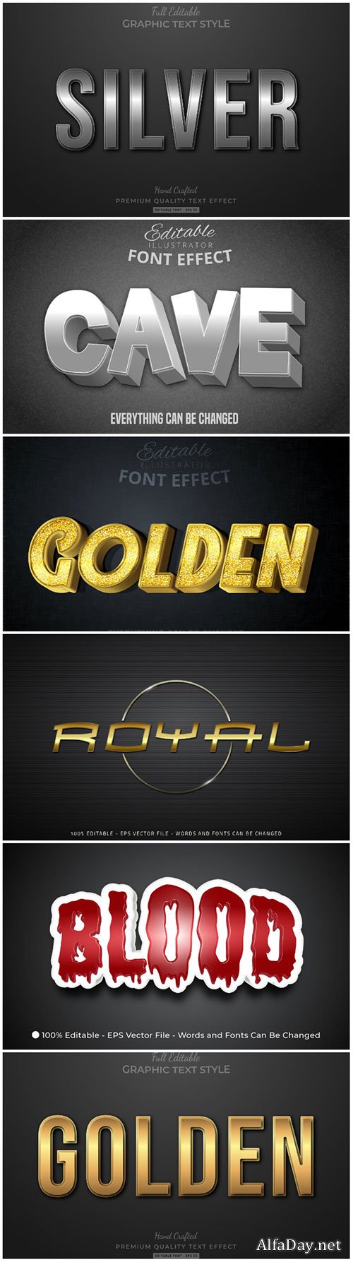 3d editable text style effect vector vol 116