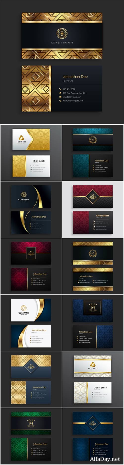Vector elegant business card template