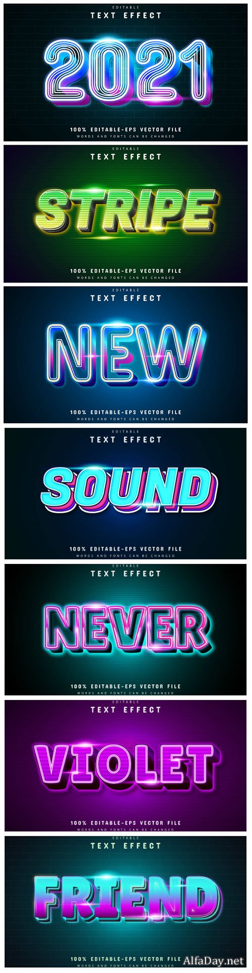 3d editable text style effect vector vol 156