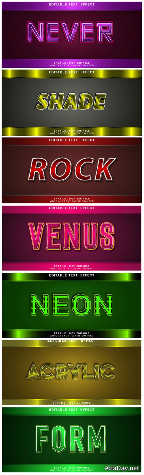 3d editable text style effect vector vol 152