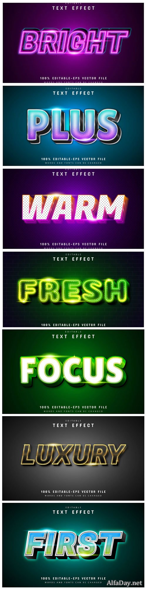 3d editable text style effect vector vol 146