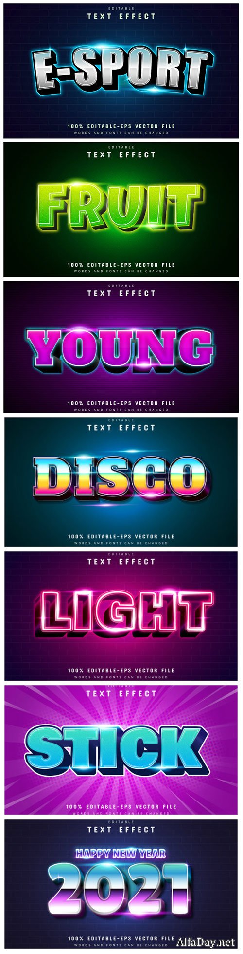 3d editable text style effect vector vol 147