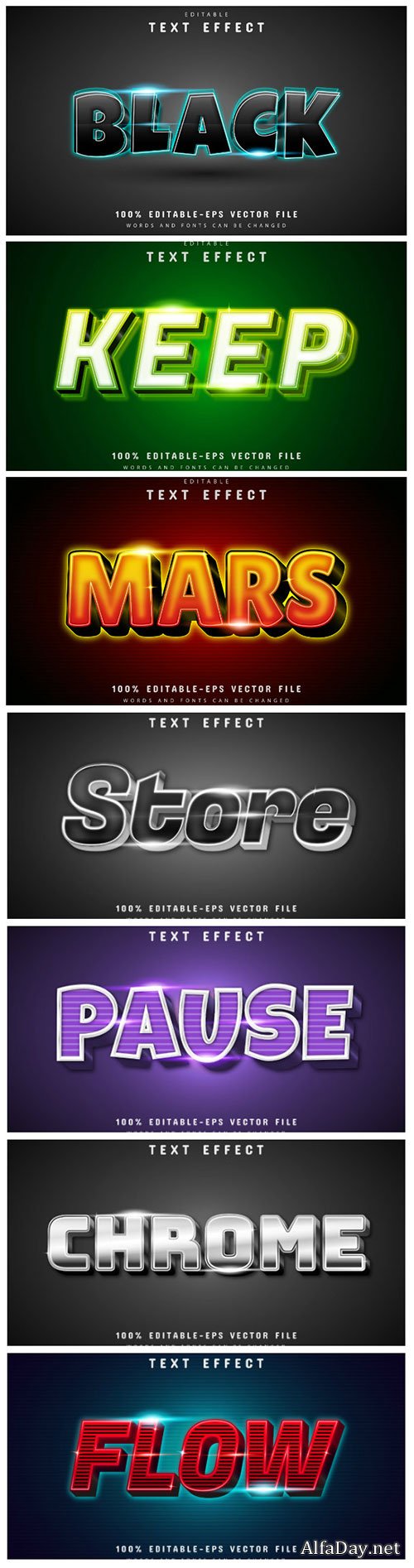 3d editable text style effect vector vol 145