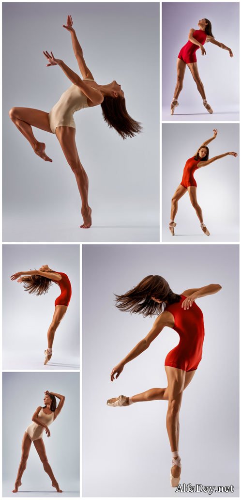 Dancing girl stock photo