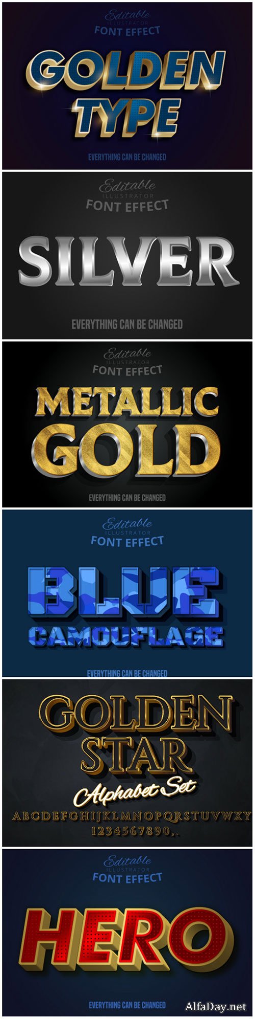 3d editable text style effect vector vol 165