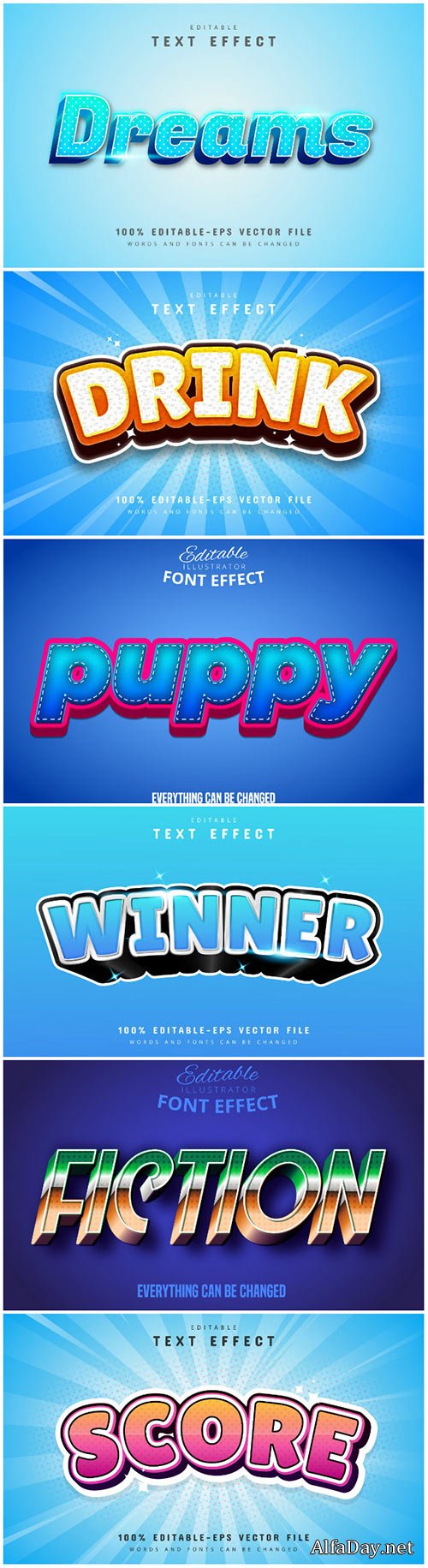 3d editable text style effect vector vol 166