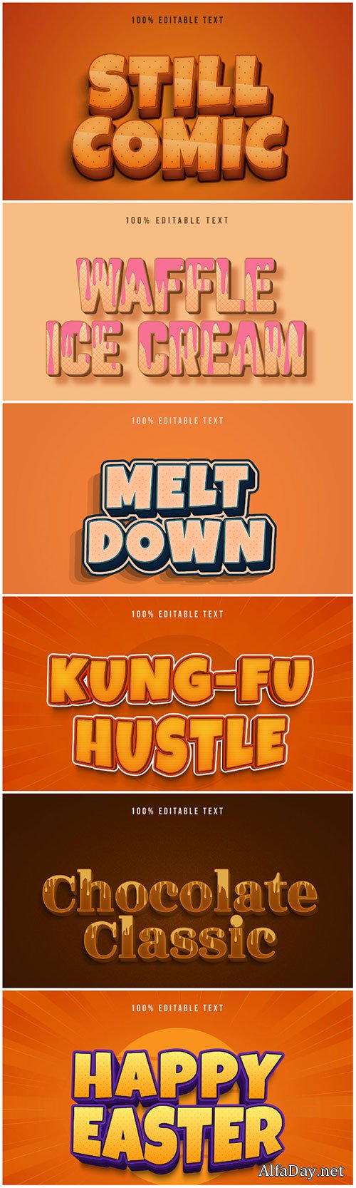 3d editable text style effect vector vol 186