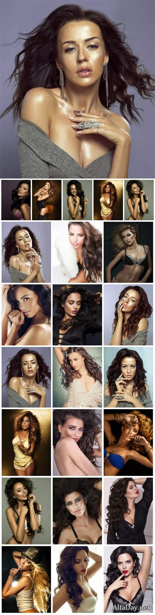 Stylish beautiful women stock photo