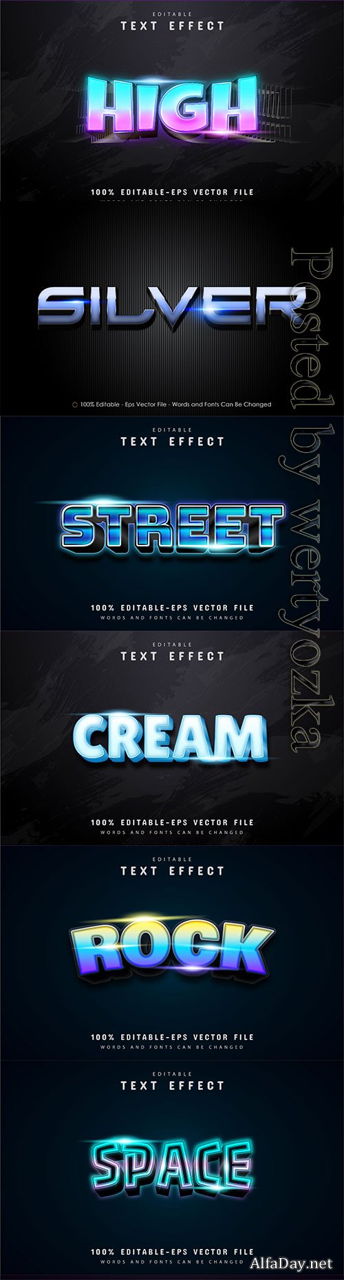 3d editable text style effect vector vol 225