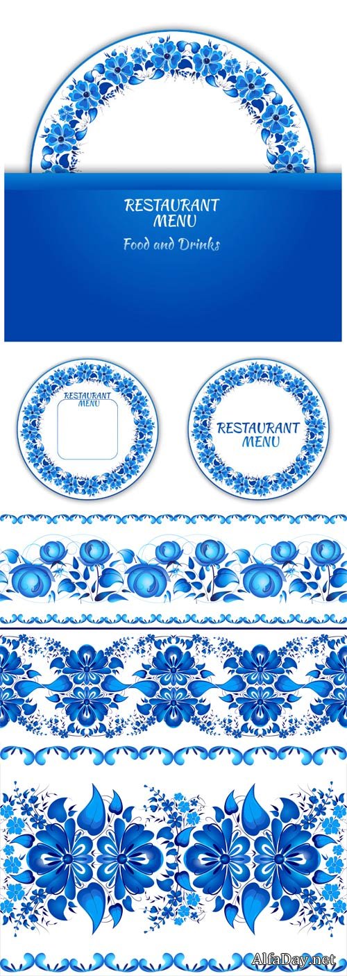 Backgrounds for restaurant menu in vector