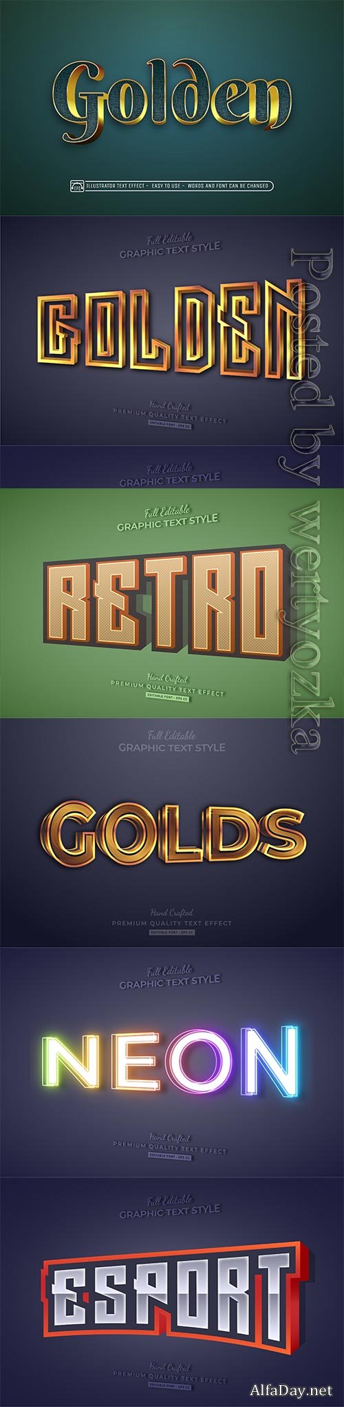 3d editable text style effect vector vol 234