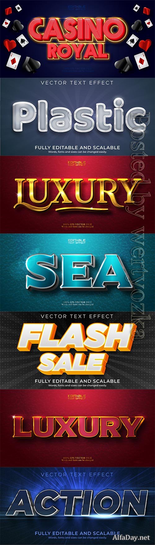 3d editable text style effect vector vol 235