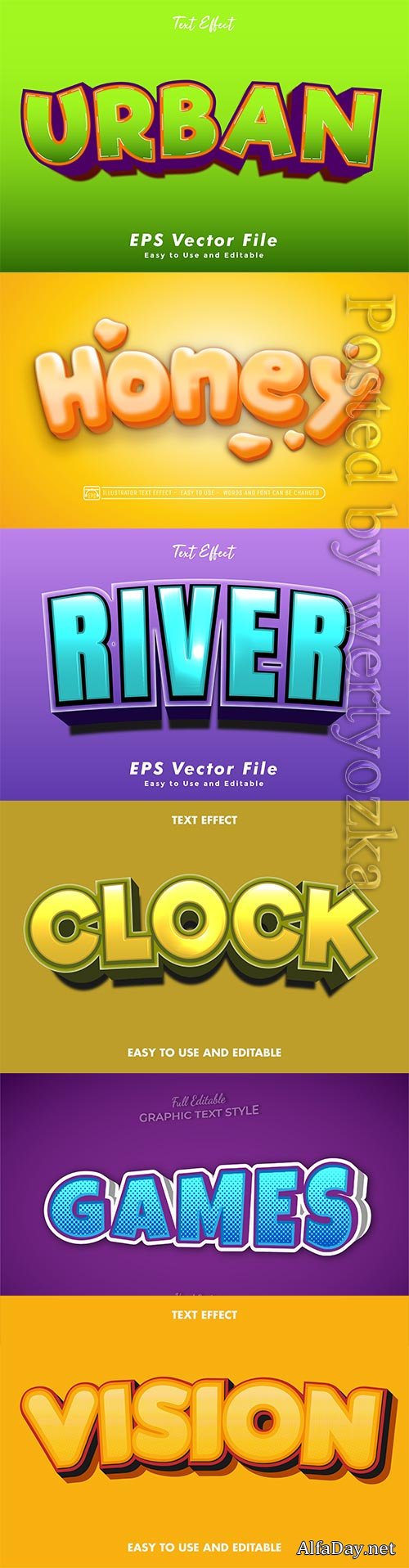 3d editable text style effect vector vol 231