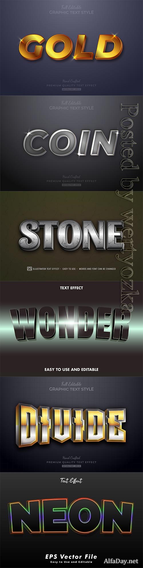 3d editable text style effect vector vol 233