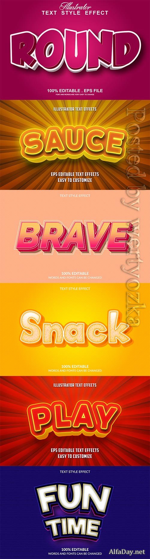 3d editable text style effect vector vol 229